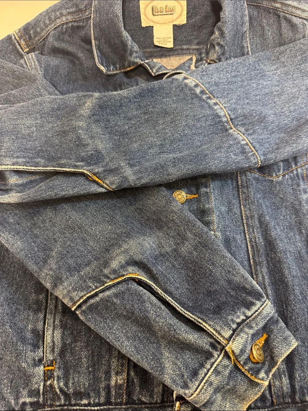 Vintage Live Ins Blue Denim Jacket Kids size 14 or women’s XS